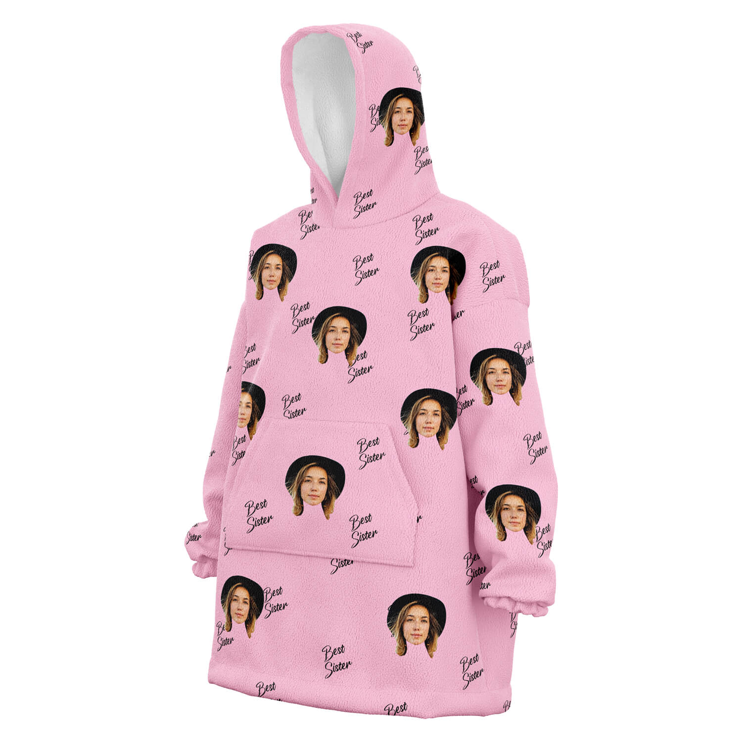 Custom Best Sister Hoodie pink