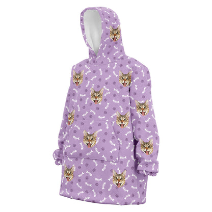 Custom Cat Hoodie purple